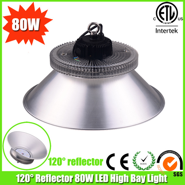5000k 80 Watt LED High Bay Light for Warehouse Lighting