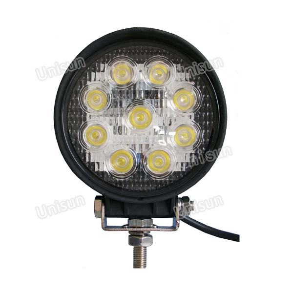 Round 9-32V 27W LED Work Light, 4X4 Reverse Light, LED Tail Light, Utility Light