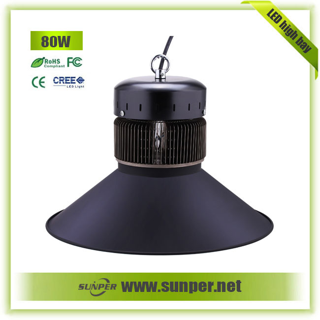 High Power Warehouse CREE LED High Bay Light 80W