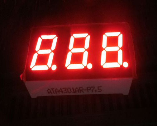 3-Digits 7-Segment Red LED Display