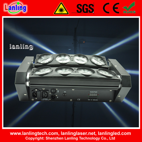 Double Row 8 Eyes Moving Head Spider LED Stage Light