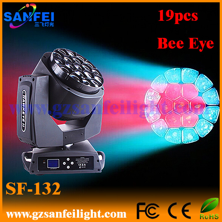 19PCS Bee Eyes LED Moving Head Light