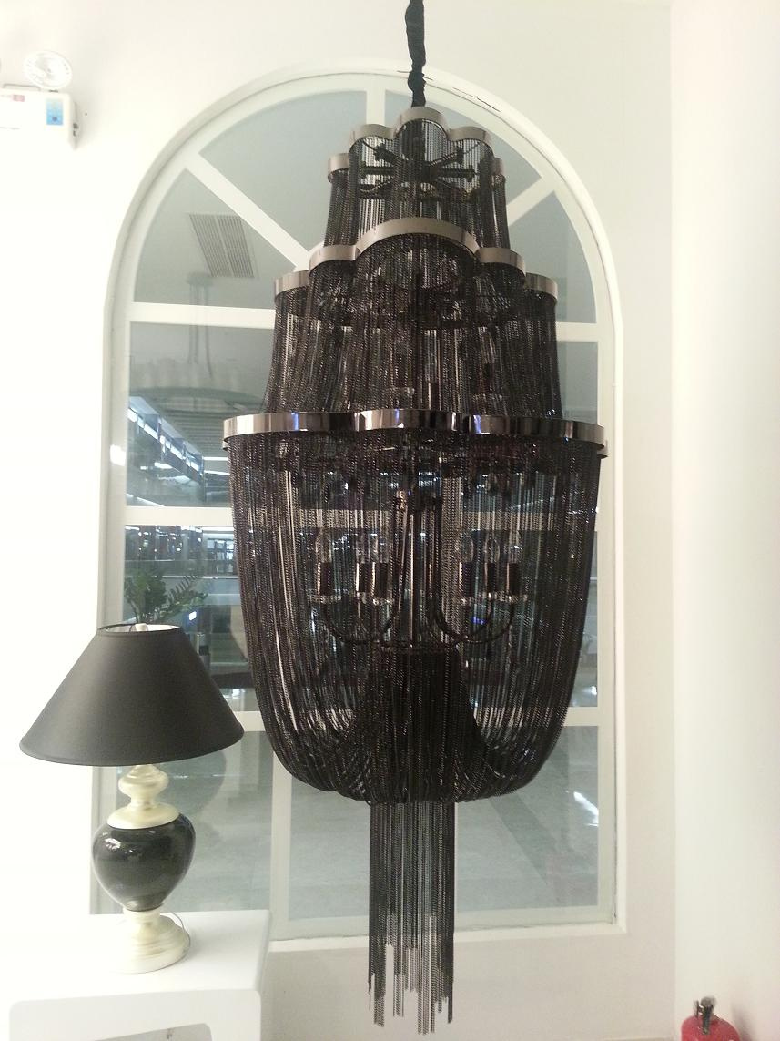 Modern Chain Black Chandelier (KA180)