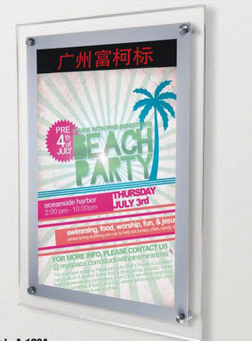 Laser Polished Super Slim Crystal Light Box (FS-CAD)