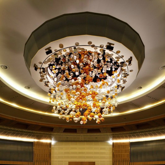 Large Luxury Glass Bubble Chandelier for Hotel