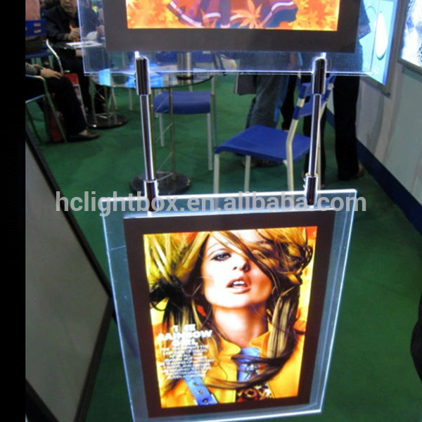 Wall Mounted Screw Crystal LED Light Box and Picture Display Billboard