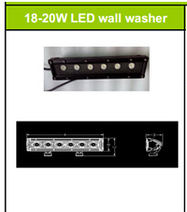 18W Black Eye LED Wall Washer Lichtleiste