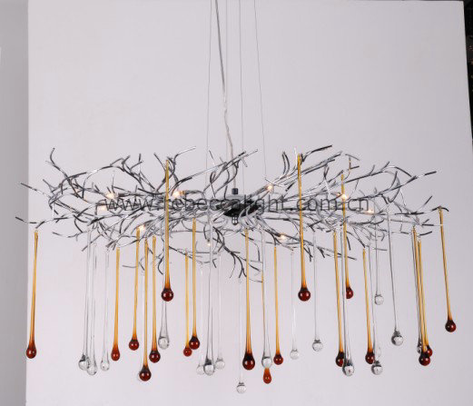 Guzhen Lighting Indoor Decoration Glass Drops Chandelier