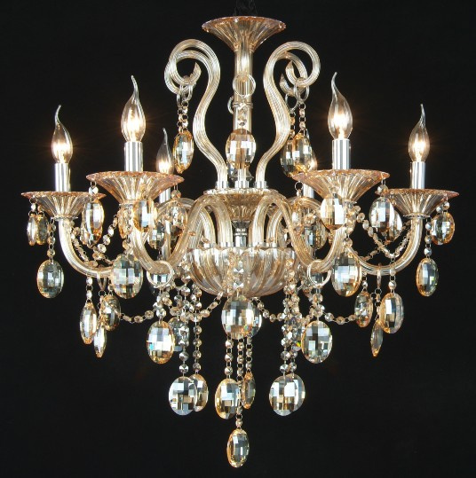 Amber Crystal Chandelier Lights (KD8005-6)