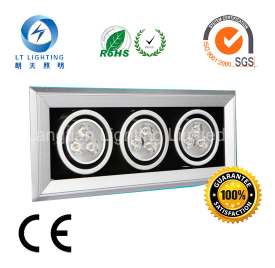 Lt 9W Three Head LED Grille Lamp/Down Light