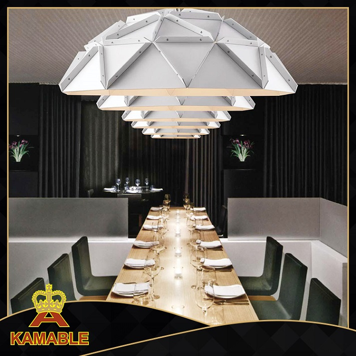 Modern Hotel Decorative Metal Pendant Projection Lighting (MD21010-1-700)