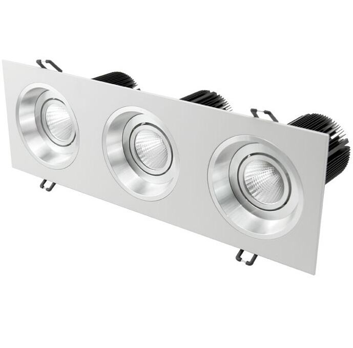 Spray White+Silver Inner Ring 45W COB LED Wall Washer