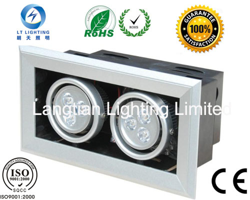 Lt 6W Double LED Grille Lamp/Down Light