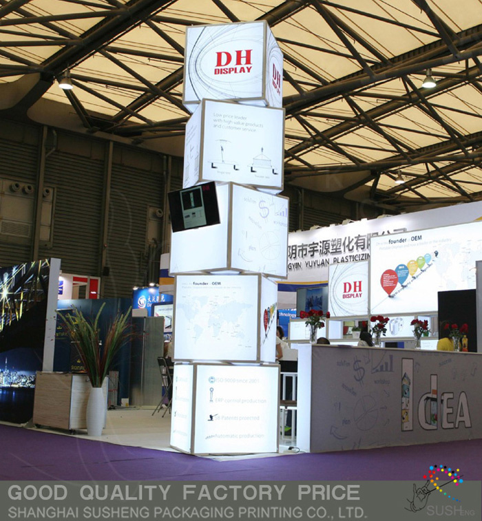 Advertising Exhibition Aluminum Frame Hexahedral Superposition LED Light Box