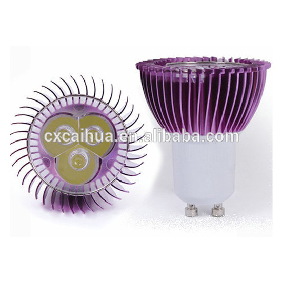 E27 3W Purple Aluminum High Power LED Spotlight