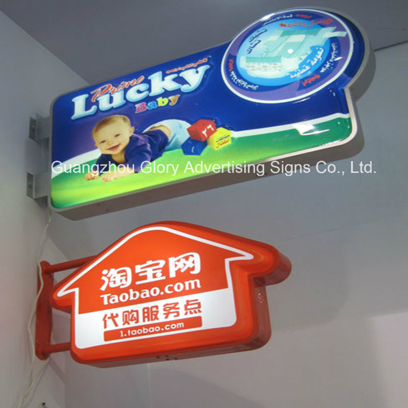 Irregular Shape Durable Plastic Sign 3D LED Light Box