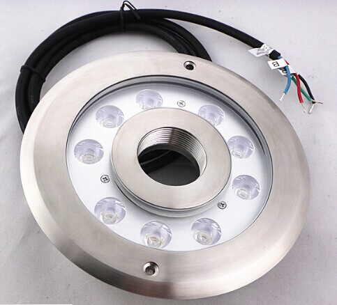 9PCS 9watt IP68 304stainless Steel LED Fountain Light