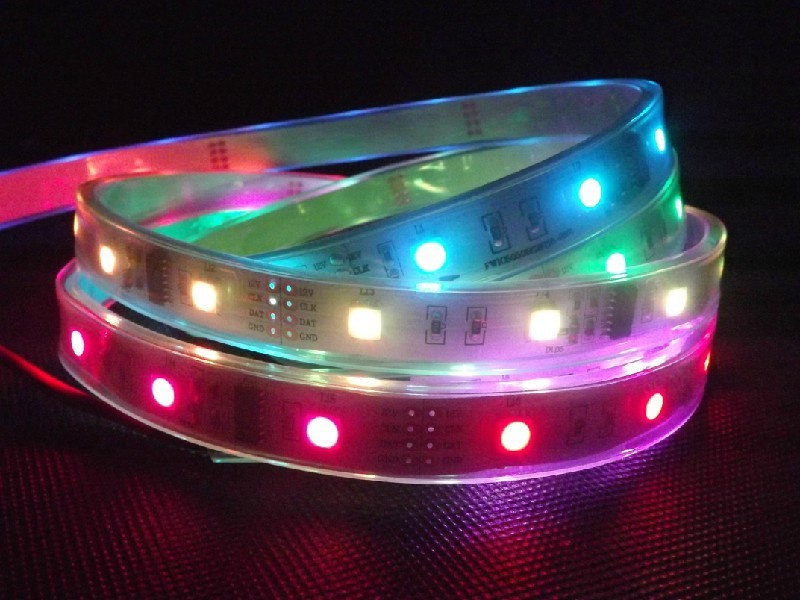 DC5V 32LEDs/M Aluminum Profile 5050 SMD RGB LED Strip Light Ws2801