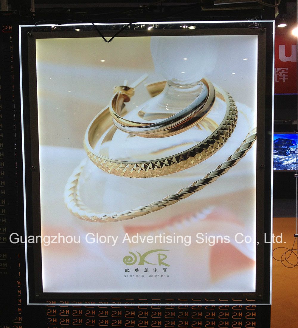 Slim LED Advertising Crystal Acrylic Light Box