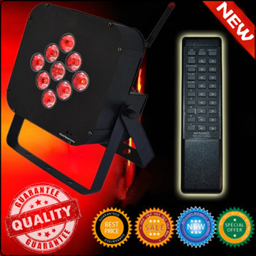 Remote Control 9PCS 10 Watts RGBWA 5in1 Battery Powered Wireless LED Uplighting