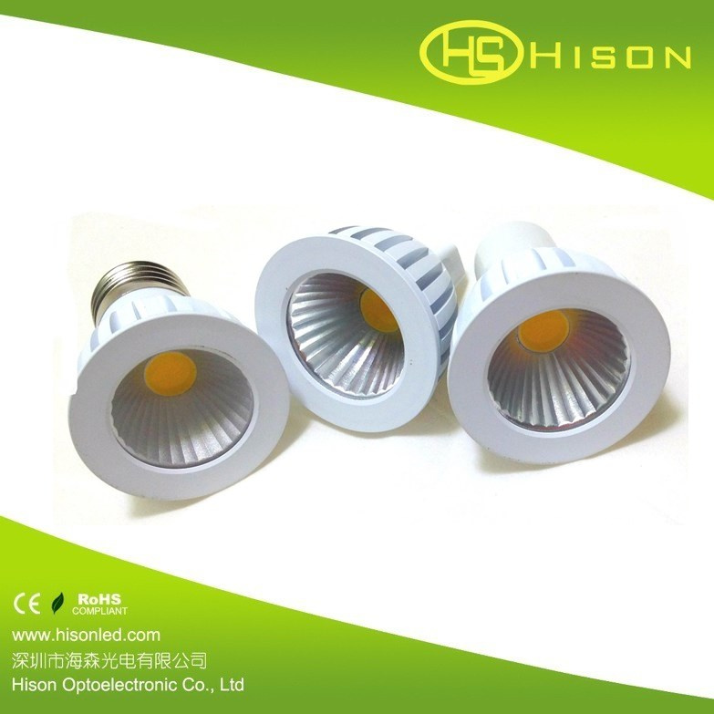 COB 3W Dimmable White Housing LED Bulb/LED Spotlight