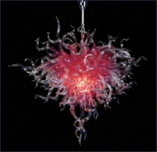 Hanging Blown Glass Chandelier for Antique Design