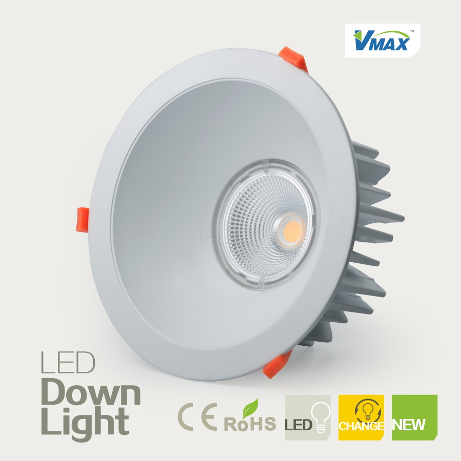 Replaceable Modules Aluminum Recessed 12W COB LED Down Light