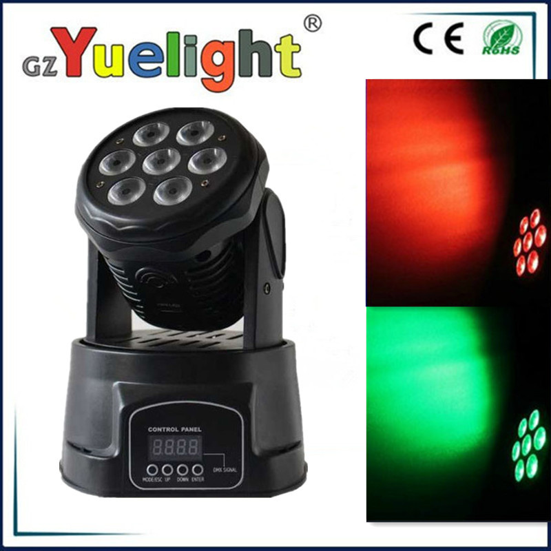 7PCS 10W Mini LED Moving Head Stage Light