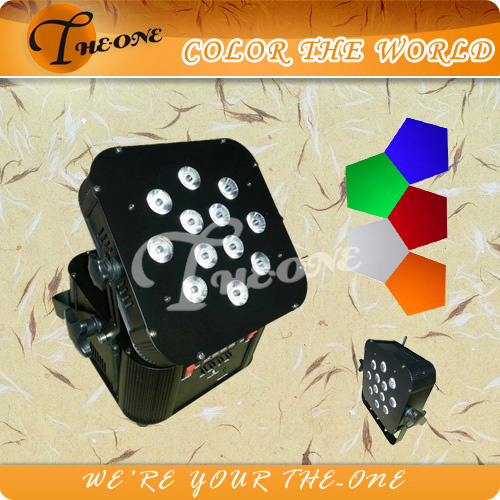 LED PAR Light / 12*15W 5in1 Battery Powered Flat LED PAR Can / Stage Light (TH-250)