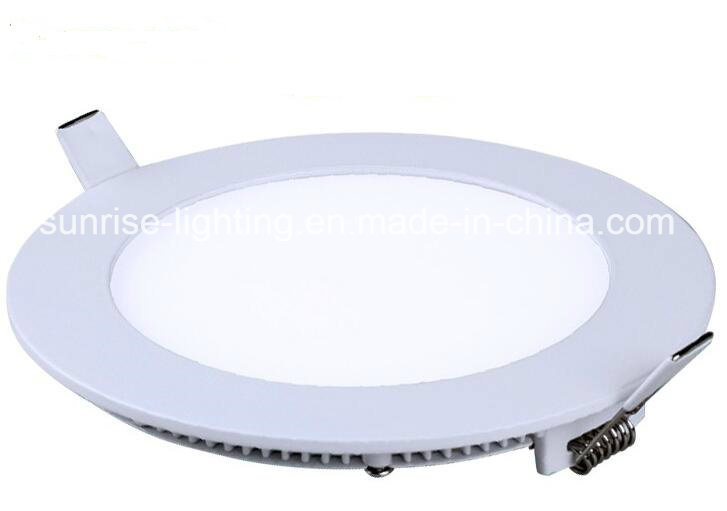 Round Recessed Aluminum 6W LED Ceiling Panel Light