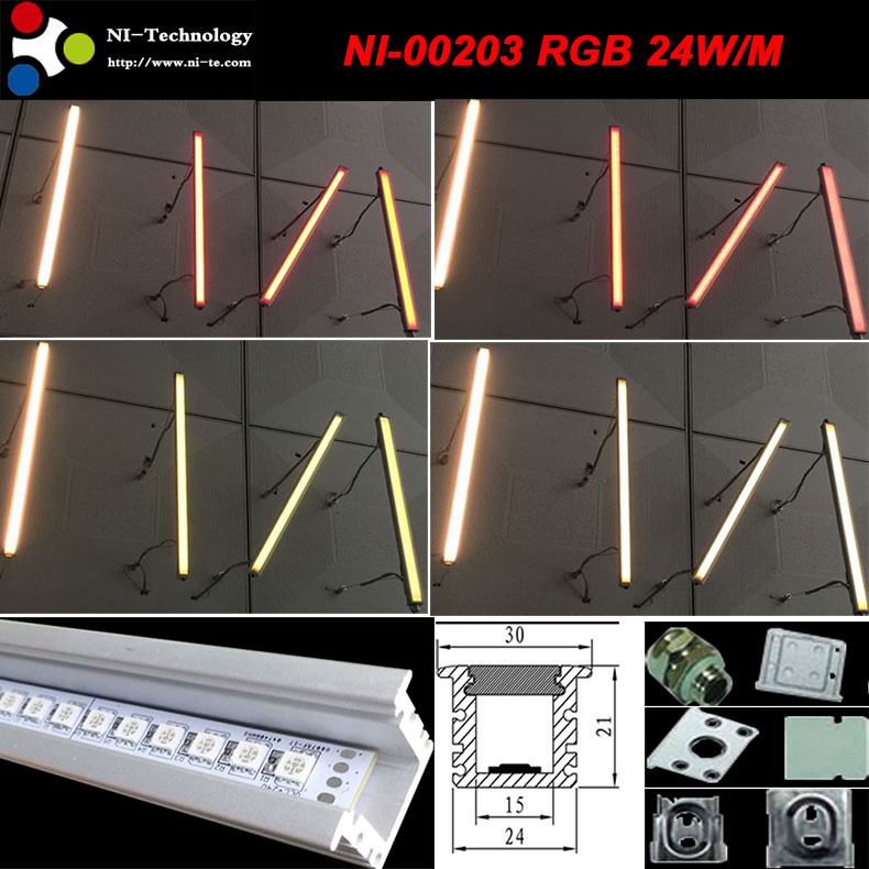 5050 Waterproof DC24V 7color RGB LED Bar Light