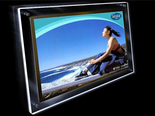LED Illuminated Slim Thin Crystal Light Box