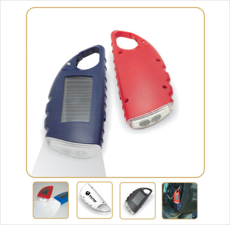 Solar LED Flashlight With Caribaneer (D-3688)