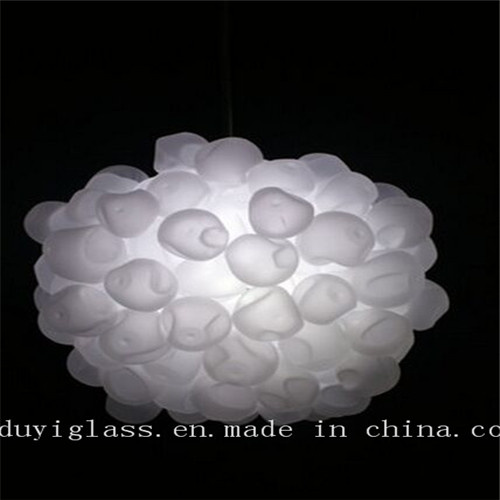 White Ball Blown Glass Ornament Chandelier for Decoration