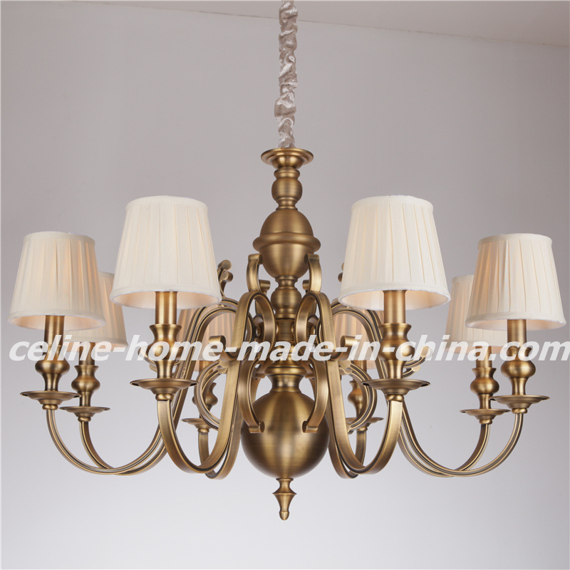 Iron Pendant Lamp Chandelier with Fabric Shade (SL2091-8)