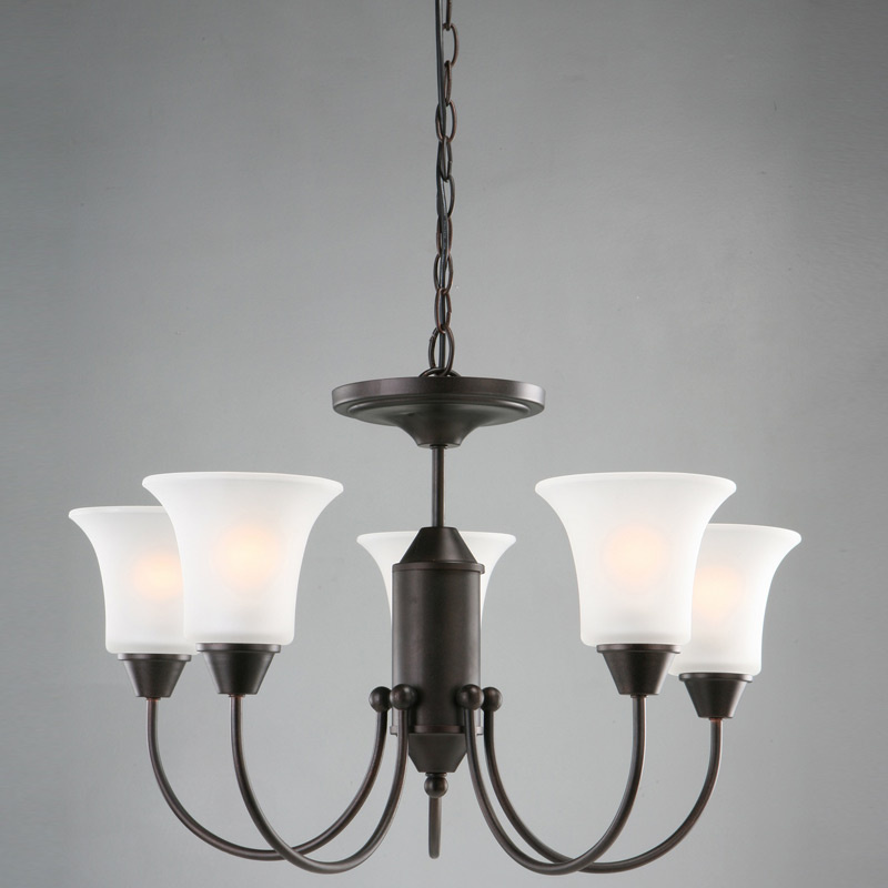 5 Light Glass Chandelier (BR1014)