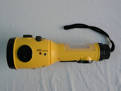 LED Crank Siren Flashlight