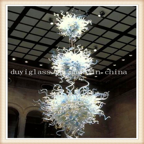 White Blown Glass Pendant Chandelier for Decoration