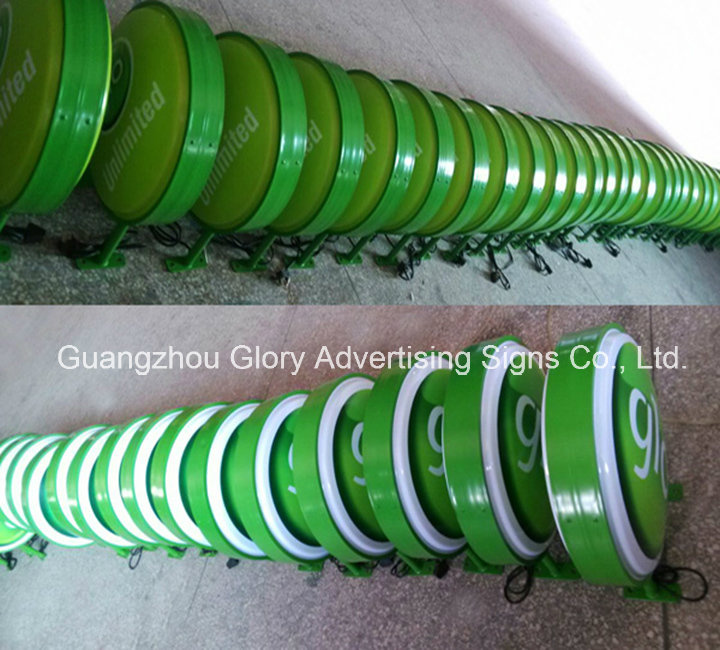 Outdoor Acrylic Logo Round Mould Sucking LED Signage