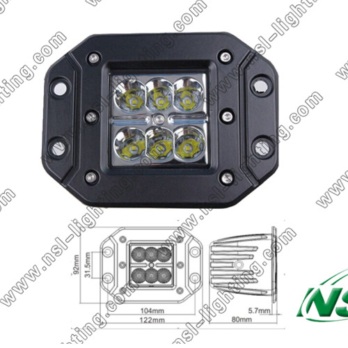 High Bright! ! 12V 24V LED Work Light, IP67 Waterproof LED Work Light with E-MARK off Road Light