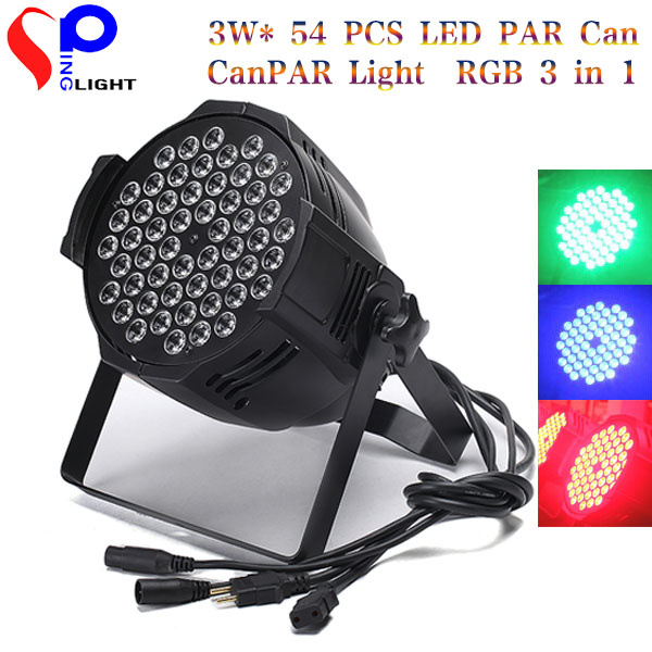 3W* 54 PCS LED PAR Can PAR Light RGB 3in1