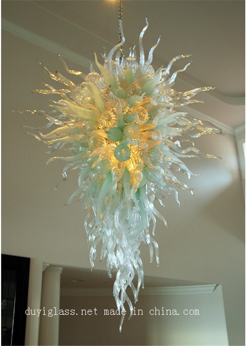 Light Green Decoraton Glass Chandelier for Home