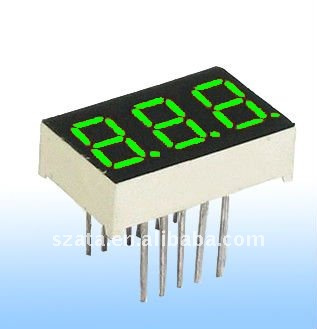 Three Digits Green Color LED Display