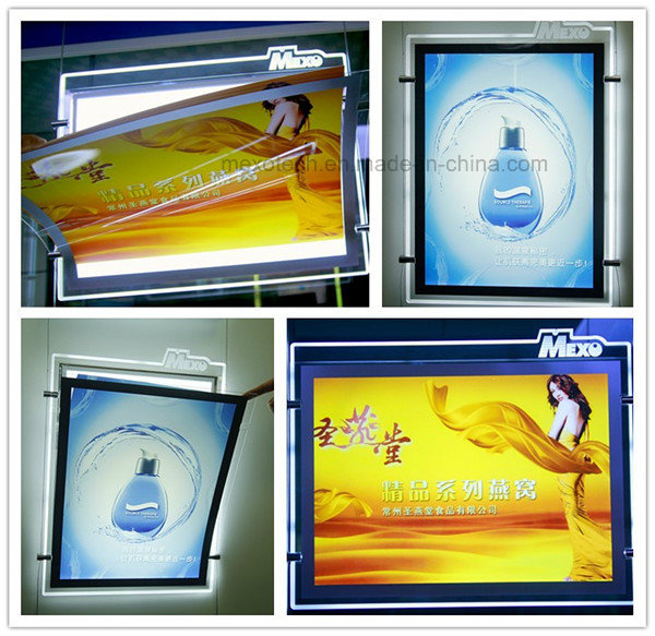 Window Display Carved Logo LED Acrylic Advertising Slim Light Box