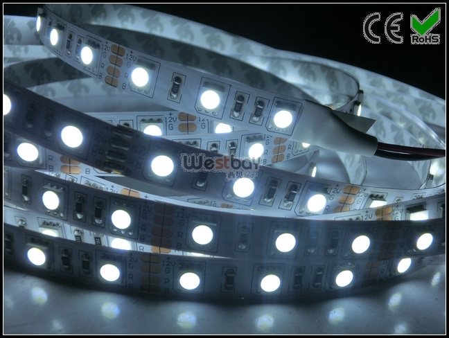 White LED Strip Rope Light with Black PCB Board