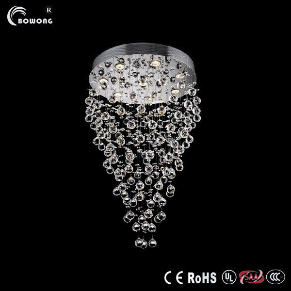 Tornado Crystal K9 Ball Chandelier for Decoration