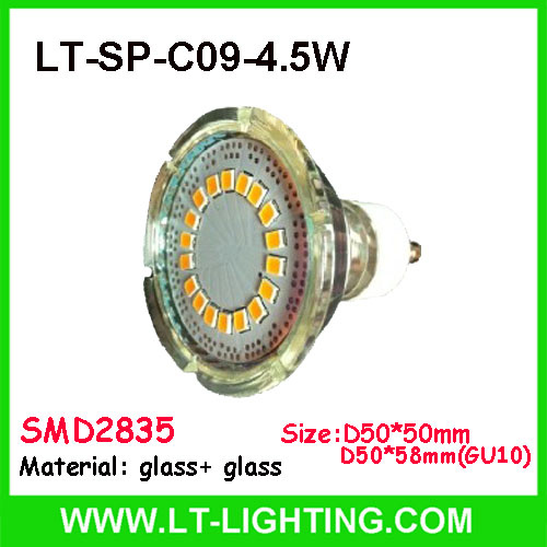 SMD2835 4.5W LED Cup, Glass Material (LT-SP-C09-4.5)