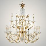 Decorative Solid Brass and Cut Crystal Chandelier