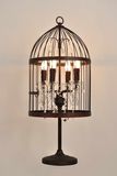 Decorative Iron Birdcage Table Lamp (MT2001-4LRR)