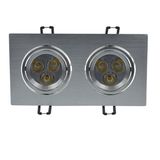 Shop Silver Adjustable 6W Grille LED Down Light